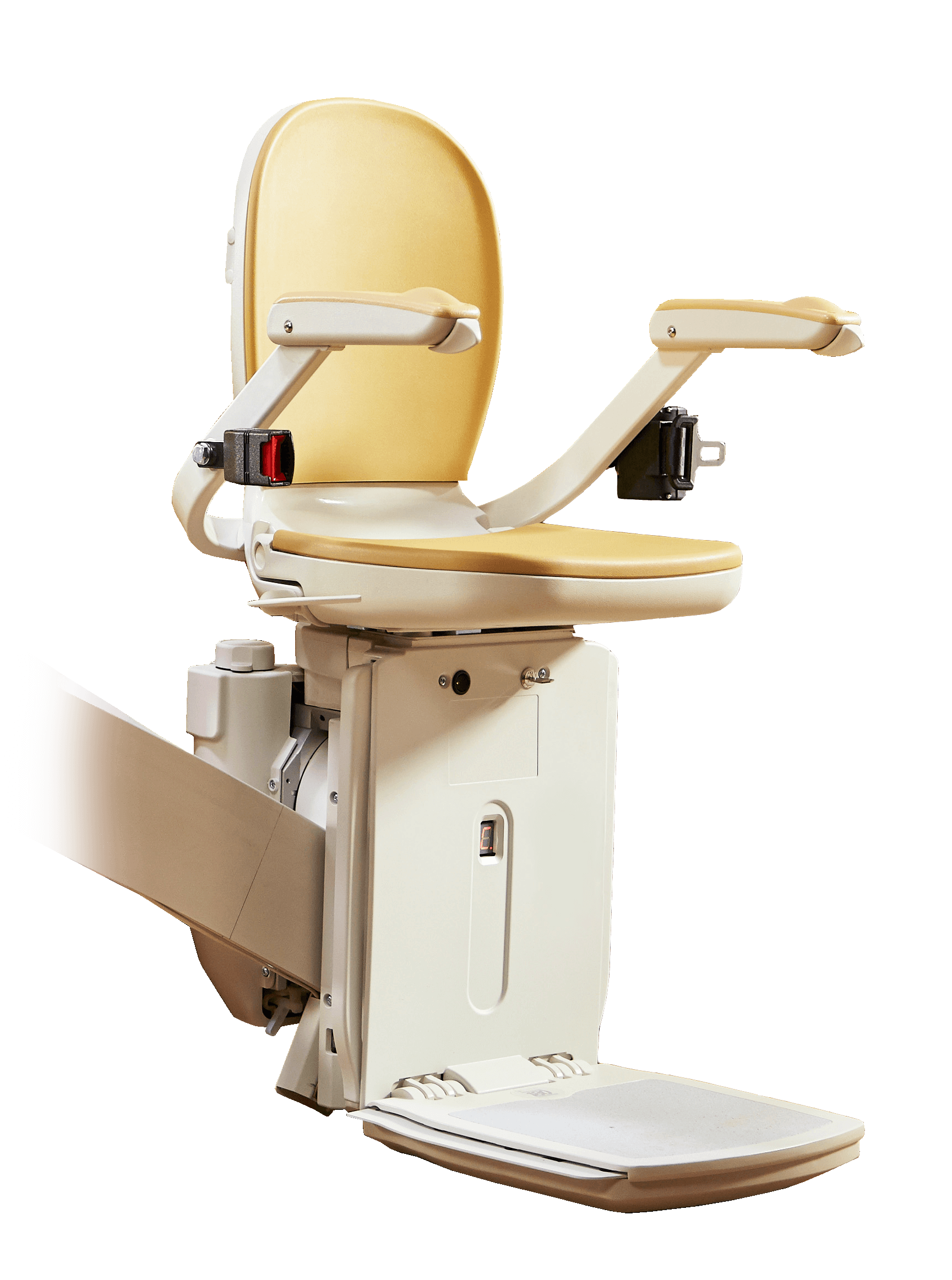 Acorn curved Stairlift angle view in Virginia